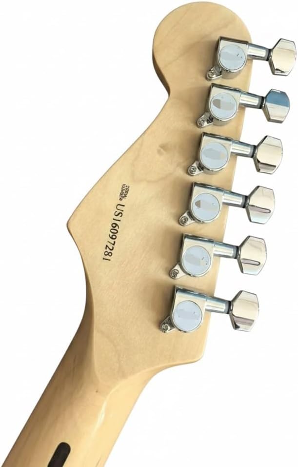 Electric Guitar 39 Inch Full Size Single Coil Pickups Solid Wood Body Tremolo for Beginner(Olympic White)