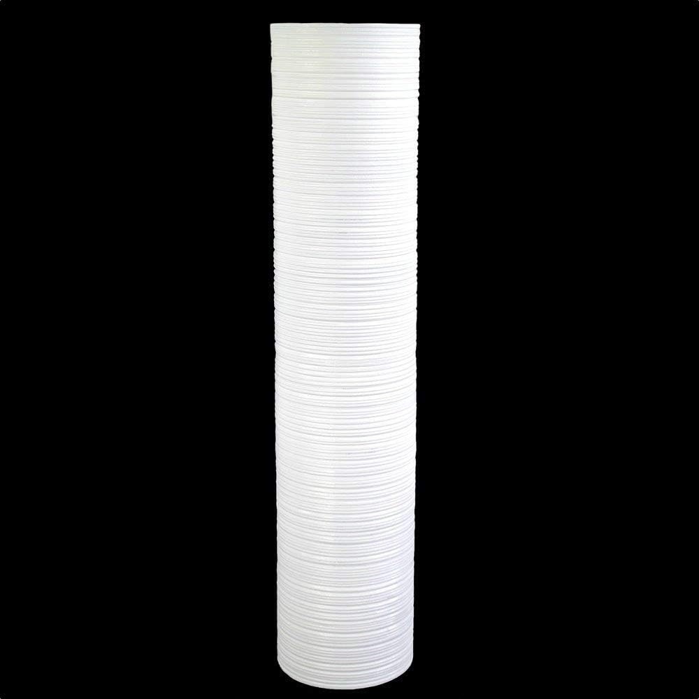 Leewadee Large White Home Decor Floor Vase – Wooden 36 inches Tall Farmhouse Decor Flower Holder for Fake Plant and Pampas Grass