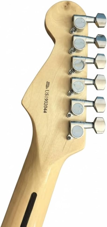 Electric Guitar 39 Inch Full Size Single Coil Pickups Solid Wood Body Tremolo for Beginner(Vintage Sunburst)