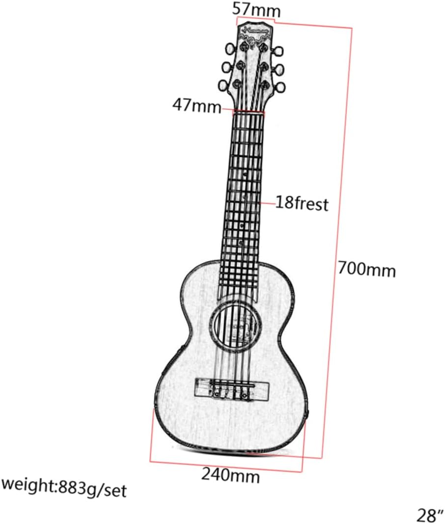 BESPORTBLE Hawaiian Ukulele Mini Guitar Korean Pine Electric Instrument for Adults Craftsmanship for Travel Parties