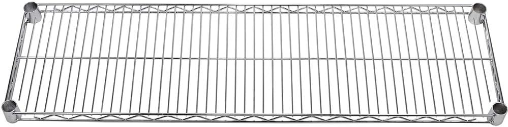Shelving Inc. 12' d x 42' w Chrome Wire Shelving with 3 Tier Shelves, Weight Capacity 800lbs Per Shelf