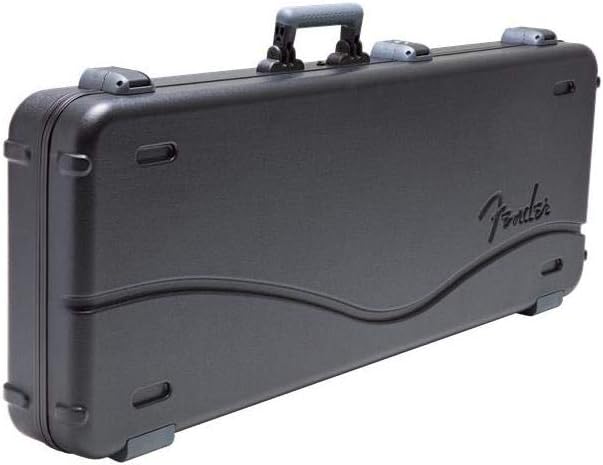 Fender Deluxe Molded Guitar Case for Jazzmaster and Jaguar Electric Guitars, Military-Grade ABS Hard Shell with TSA Lock, Custom Foam Interior, Protective Travel Case, Black