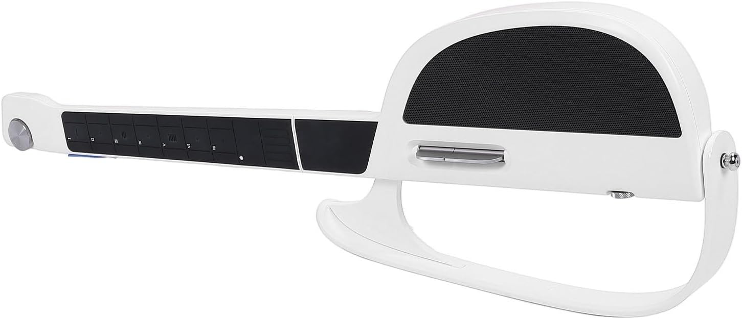 Stringless Guitar, Innovative Stringless Acoustic Electric Guitar, C1 Portable Foldable, for Beginners, Adults, Enthusiasts (White)