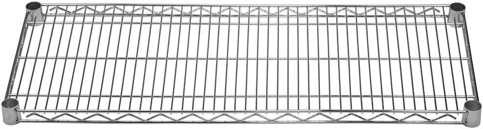 Shelving Inc. 14' d x 36' w Chrome Wire Shelving with 2 Tier Shelves, Weight Capacity 800lbs Per Shelf