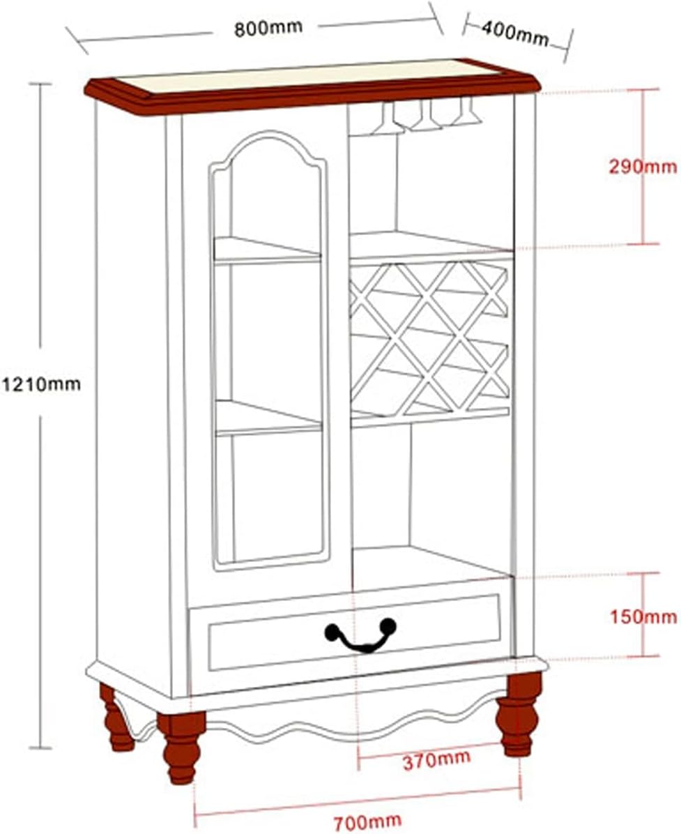 Freestanding Wine Racks & Cabinets Household Wooden Wine Cabinet Small Wine Bar Cabinet with Square Wine Storage Grid Multi-Purpose Wine Bakers Rack Sideboard Wine Storage Cube (Color : A)