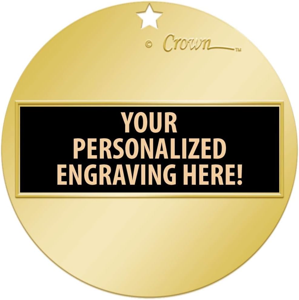 Crown Awards Volleyball Medal, 2' Shiny Gold Volleyball Medals for Kids with Free Custom Engraving