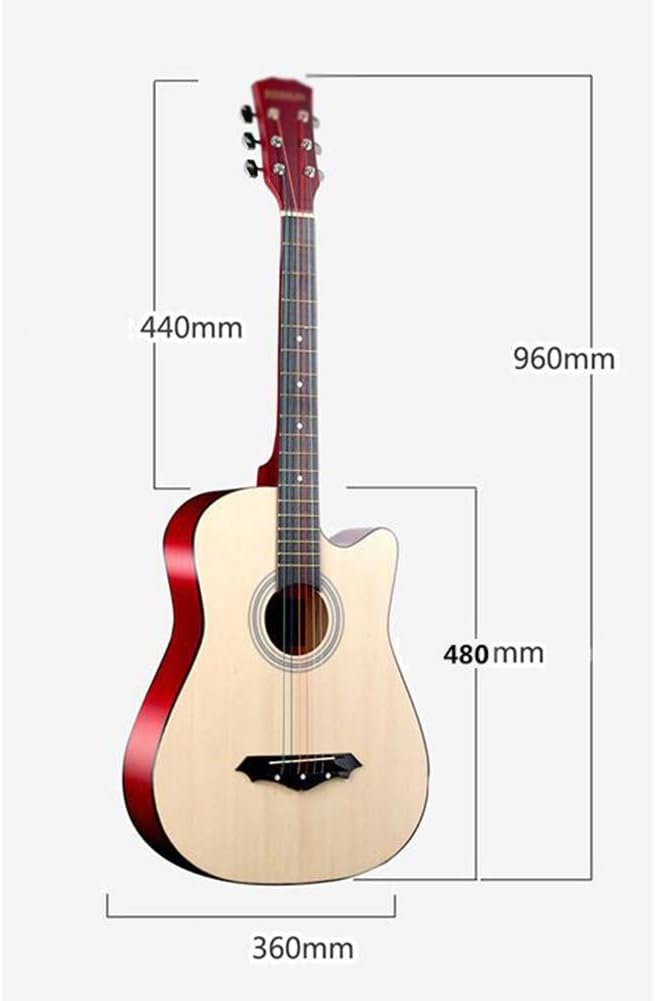 Etlegor Classical Guitar Steel String Full Size 38in Beginner Guitar Kit with Gig Bag, Strings, Picks Portable Travel Guitar,10 Colors (Color : Blue)