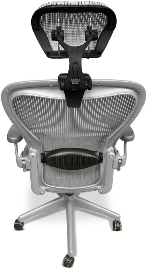 OFFICE LOGIX SHOP Fully Loaded Aeron Chair - Size B - Titanium with Headrest (Rеnеwеd)