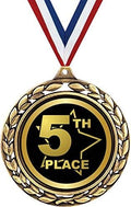 5th Place Medals - 2 1/2' Laurel Wreath Fifth Place Medal - Great Fifth Place Awards for Kids