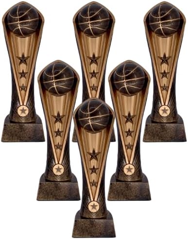 Express Medals 6 Pack of 12 Inch Tall Cobra Basketball Trophy Awards Boys Girls Mens Women Youth Team Trophies Award Tournament Champion Winner Event Prize Gift CA263