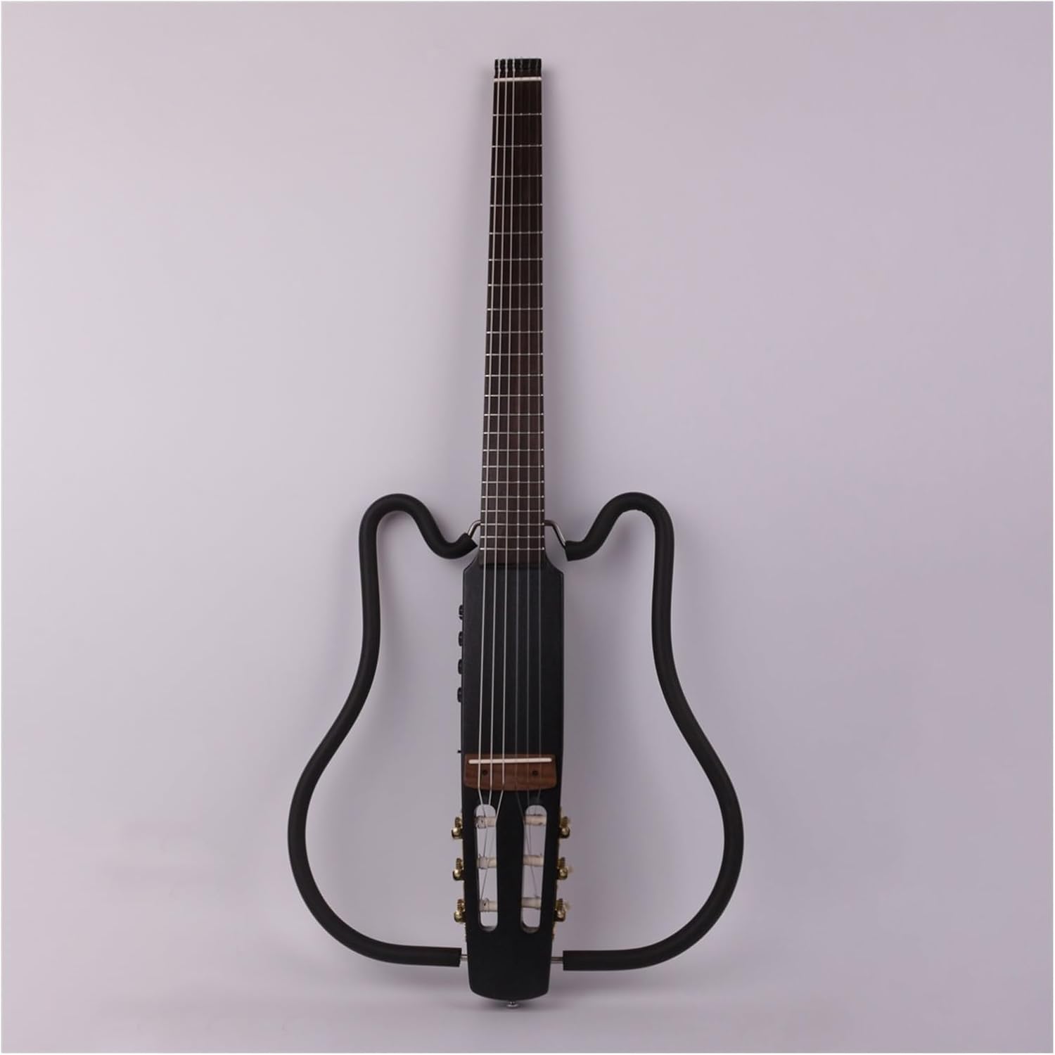 22 Frets Silent Nylon String Headless Electric Guitar Built in Effector Travel Portable Foldable Guitar Professional Headless Guitar (Color : 02)