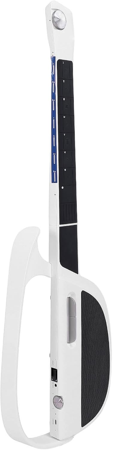 Stringless Guitar, Innovative Stringless Acoustic Electric Guitar, C1 Portable Foldable, for Beginners, Adults, Enthusiasts (White)