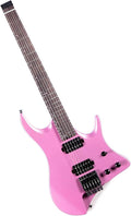 Headless Electric Guitar With Solid Mahogany Solid And Maple Neck Professional Electric Guitar(Pink)