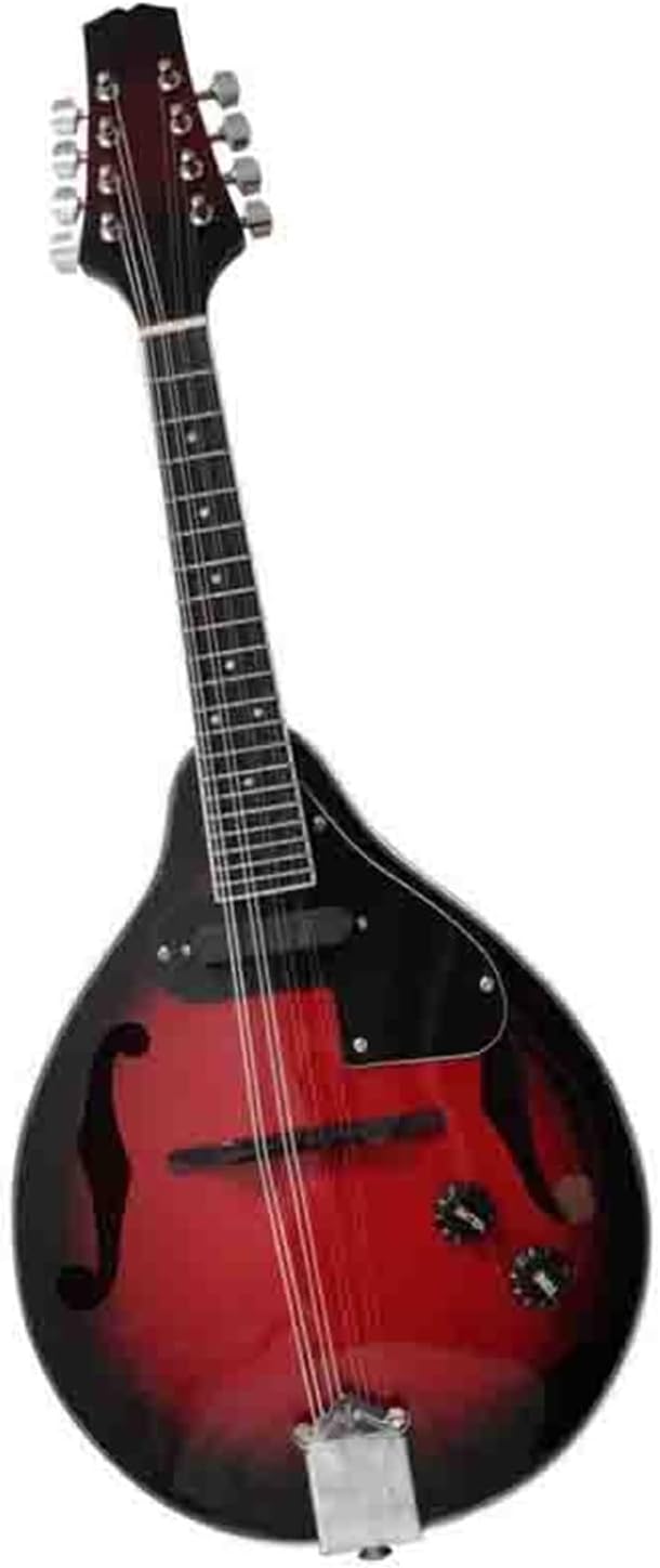 Eight String Mandolin Electric Guitar Musical Instrument Wine Red Professional Performance Beginner Mandolin String Instrument(2)
