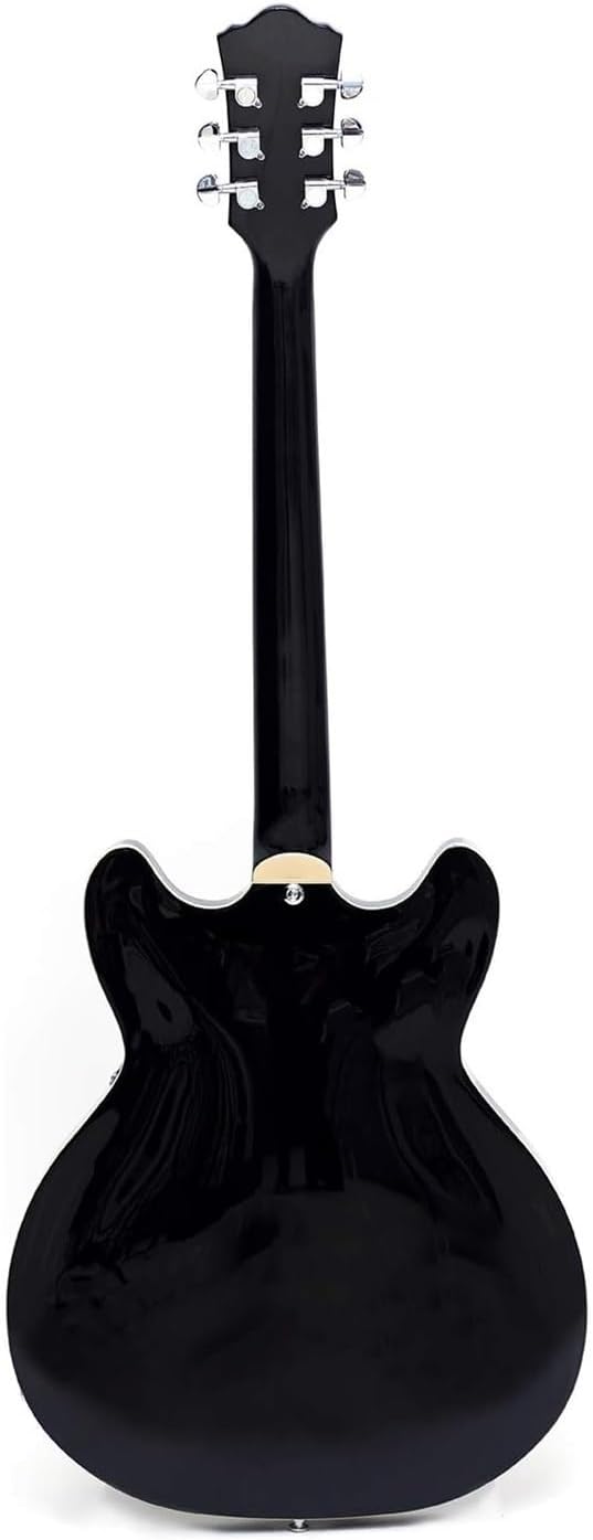 Beginner Jazz Electric Guitar With Hollowed Out Trapezoidal Tailboard Bridge And Fit Professional Electric Guitar(Black2)