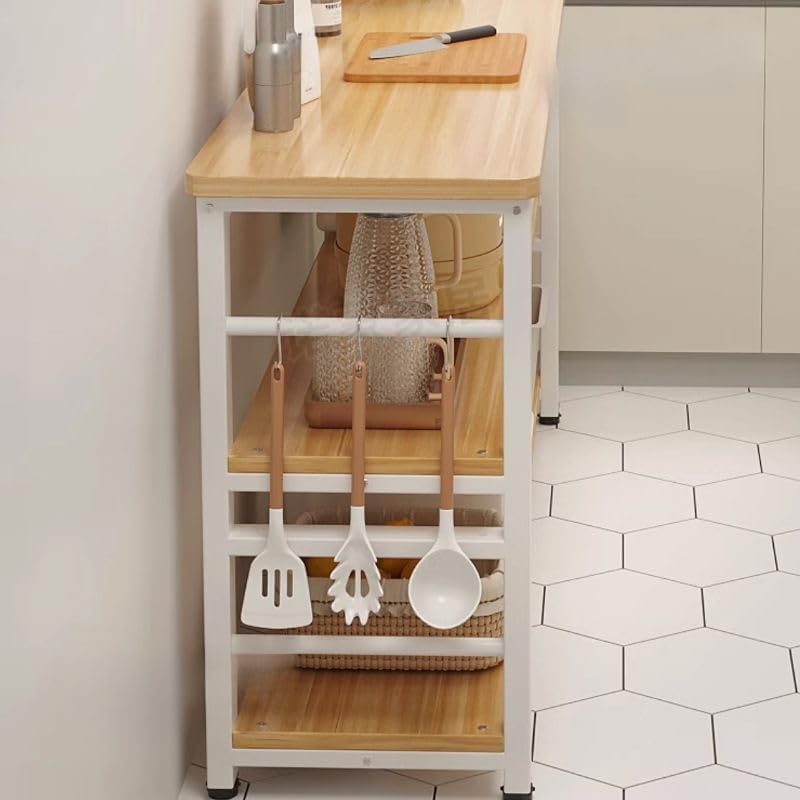 Baker's Rack, Microwave Stand Baker Rack, Kitchen Storage Racks for Kitchen, Dining Room (White, 27.5' L x 12' W x 31' H)