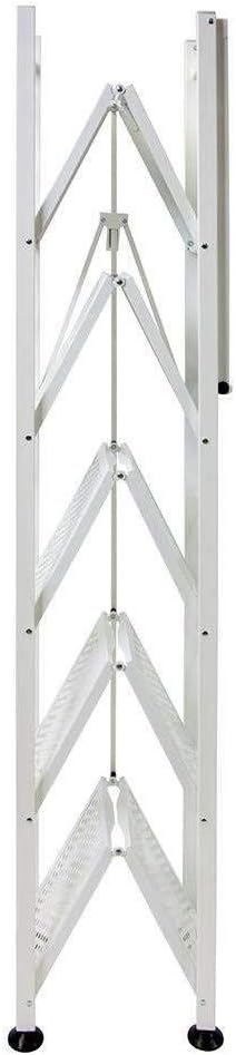 Origami 6-Tier Metal Storage Shelves with Durable Steel Frame and Easy Assembly for Home, Kitchen, and Garage Shelving, White