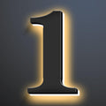 Backlit Illuminated LED House Numbers Upgrade Your Address Signs 16 Inch, Large Modern Light Up Address Numbers Signs, Stainlesss Steels Home Address Signs,1
