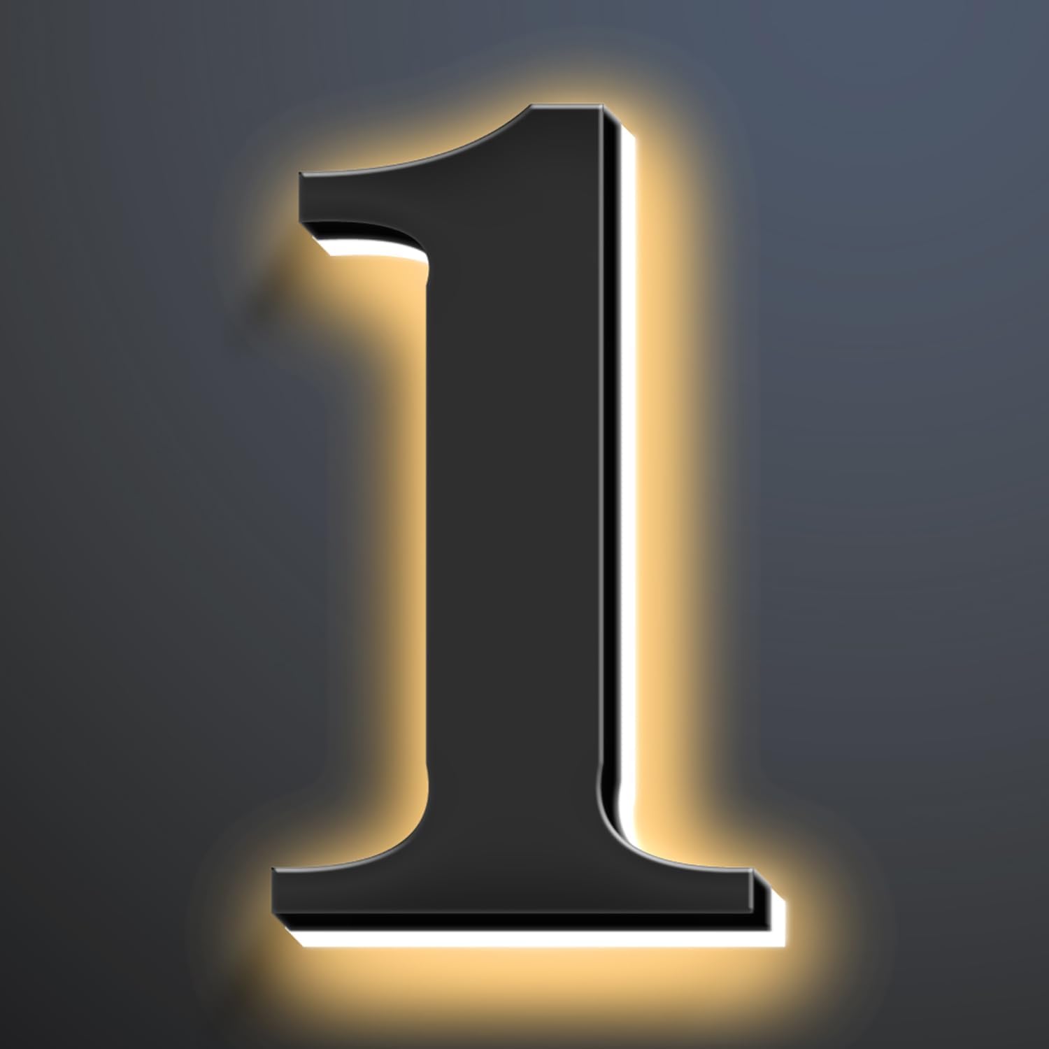Backlit Illuminated LED House Numbers Upgrade Your Address Signs 16 Inch, Large Modern Light Up Address Numbers Signs, Stainlesss Steels Home Address Signs,1