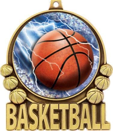 Crown Awards Basketball Medal - 3' Double Action 2.0 Gold Basketball Medals Prime