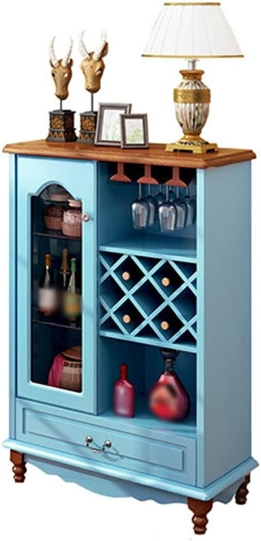Freestanding Wine Racks & Cabinets Household Wooden Wine Cabinet Small Wine Bar Cabinet with Square Wine Storage Grid Multi-Purpose Wine Bakers Rack Sideboard Wine Storage Cube (Color : B)
