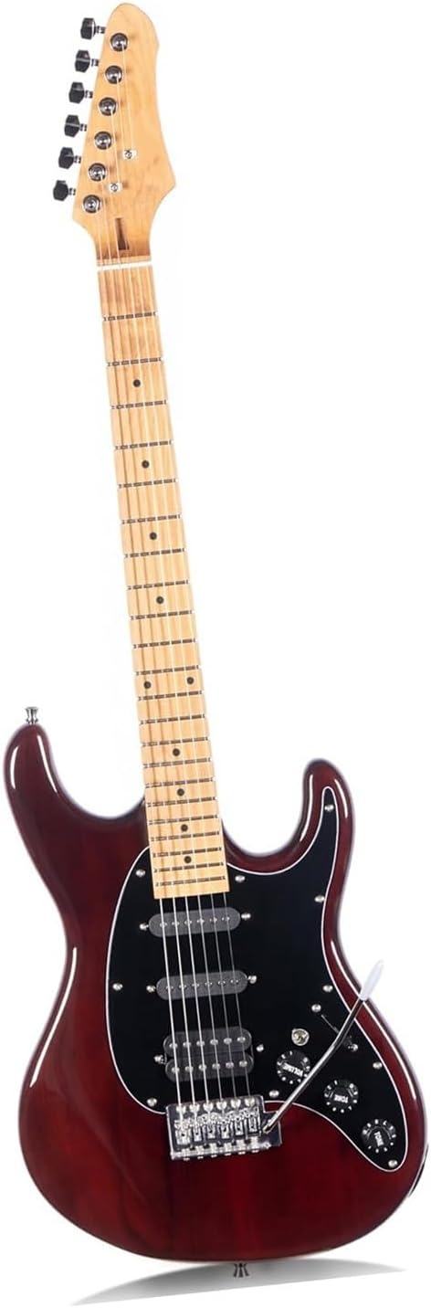 Solid Electric Guitar For Beginners And Adults Colorful Performance Instrument Professional Electric Guitar(Mocha)