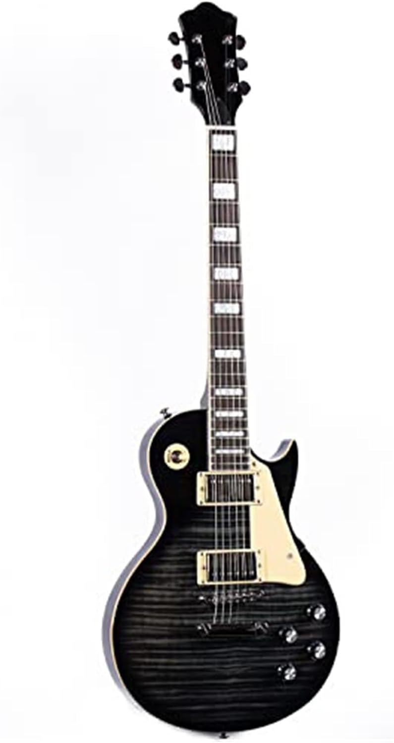 Solid Solid Electric Guitar With Gig Bag Ideal For Beginner Musicians Professional Electric Guitar(Black)