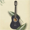 Etlegor Beginners Kids Retro Spruce Wooden Guitar 6 Nylon String Small Portable Travel Guitar with Waterproof Case, Strap, 3 Sizes, 2 Colors (Color : Black, Size : 34 inches)