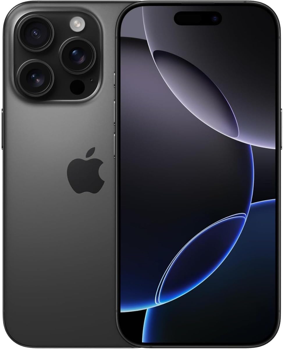 Apple iPhone 16 Pro Max, 256GB, Black Titanium - Locked to Cricket (Renewed)