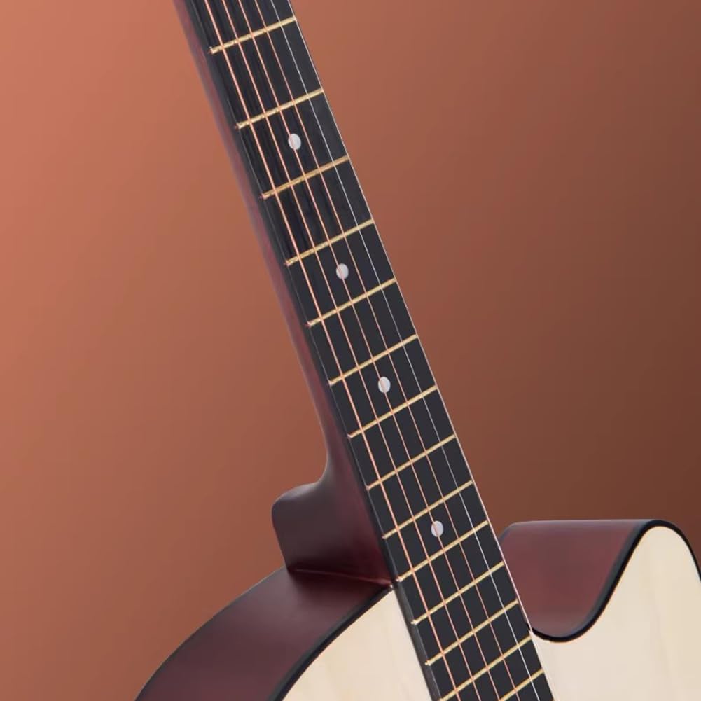 Wood Acoustic Guitar, 38Inch/40Inch/41Inch 6 Steel-String Acoustic Guitar, Elementary Tutorial for Beginners Adults,Black,38in