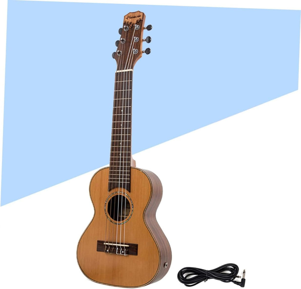 BESPORTBLE Hawaiian Ukulele Mini Guitar Korean Pine Electric Instrument for Adults Craftsmanship for Travel Parties