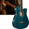 Acoustic Guitar for Beginner, Lightweight Body Suitable for Adult Teen, with Gig Bag, Tuner, Strap, Strings, Picks, Capo,Blue 2,41in