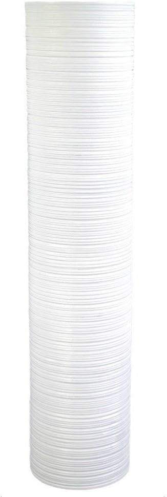 Leewadee Large White Home Decor Floor Vase – Wooden 36 inches Tall Farmhouse Decor Flower Holder for Fake Plant and Pampas Grass