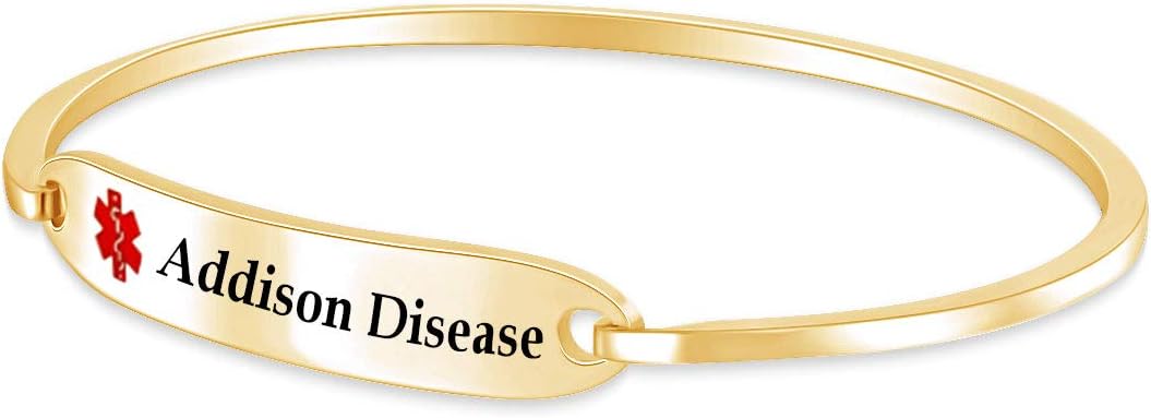 AFFY Customizable Engraving Medical Alert ID Bracelet Men Women Personalized 925 Sterling Silver Bangle Beacelet 7.5 Inch