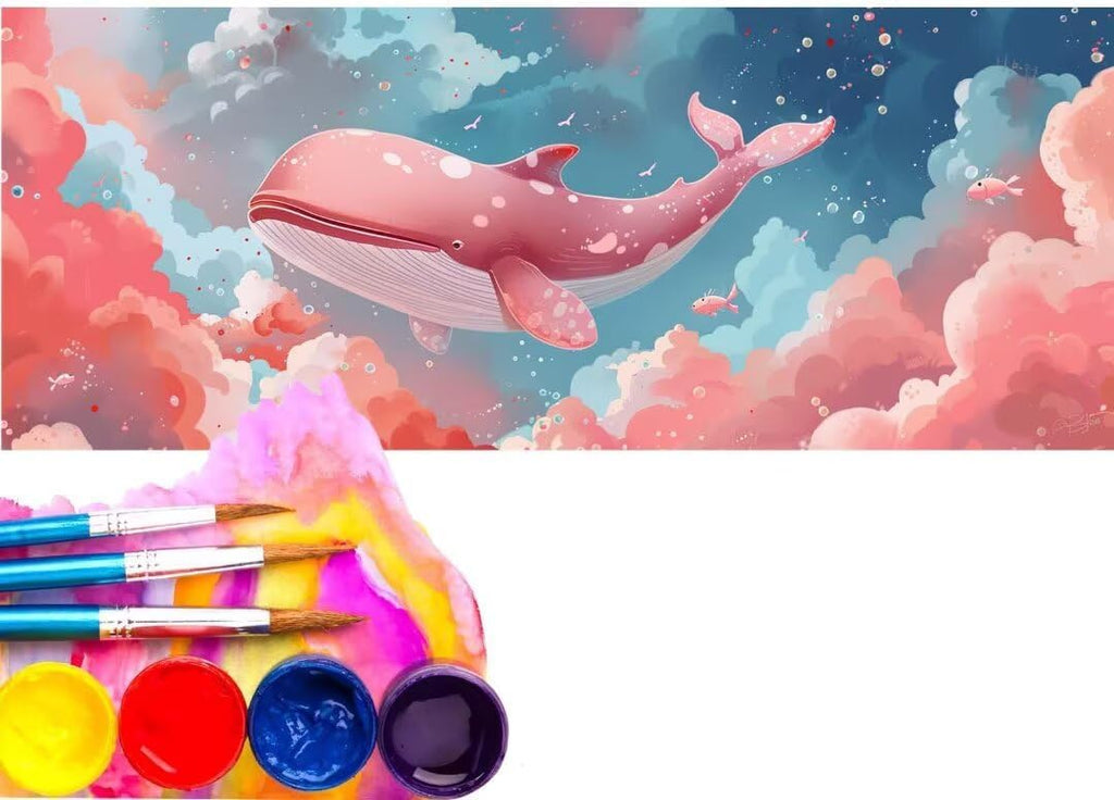 Pink Feather Paint by Numbers for Adults, DIY Paint by Number Kit, DIY Painting by Numbers for Beginner Kits, DIY Canvas Oil Painting Acrylic Paints for Gift Home Wall Decor (Without Frame) 90x180cm