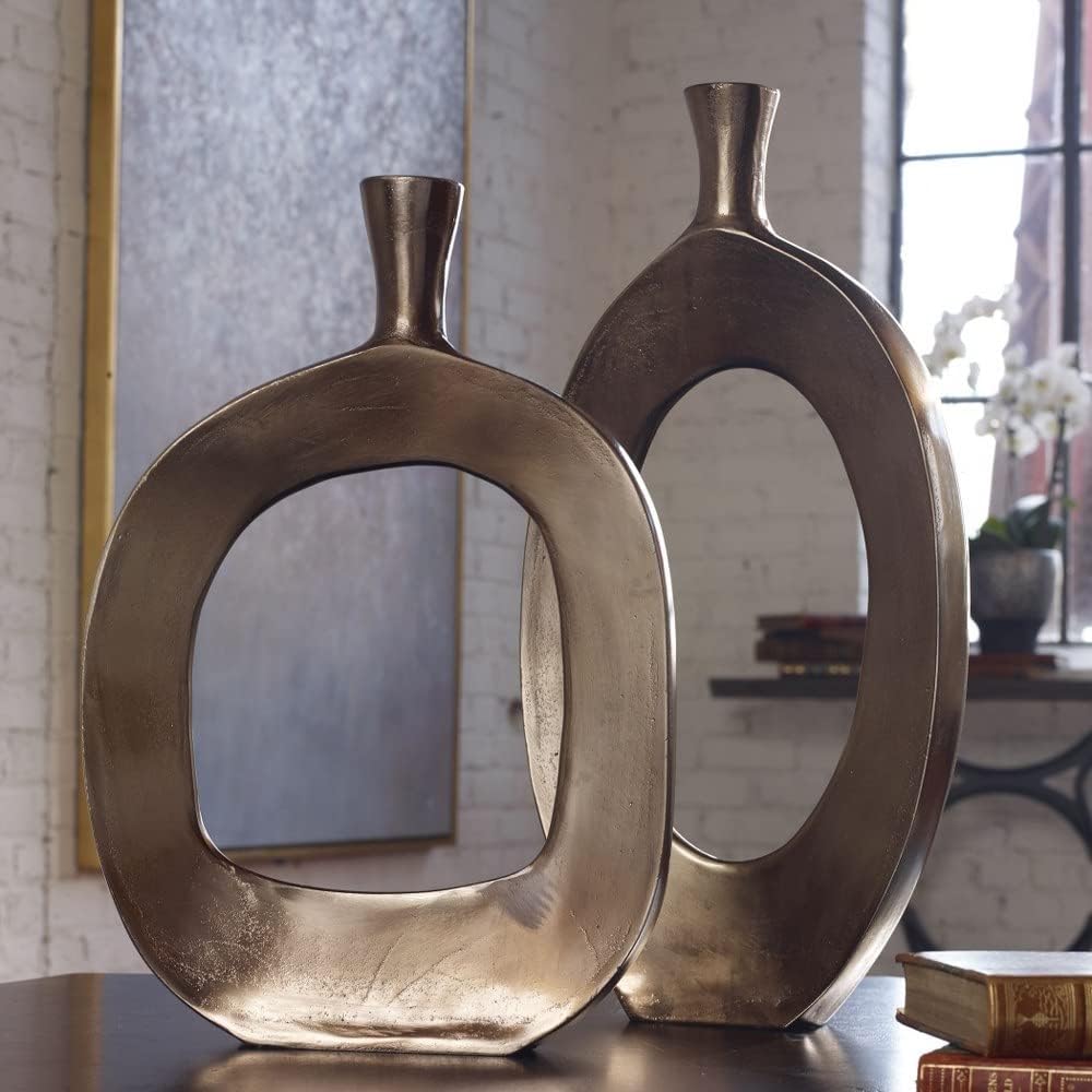 Kyler - 22 inch Vase (Set of 2) - 10.75 inches Wide by 2 inches deep