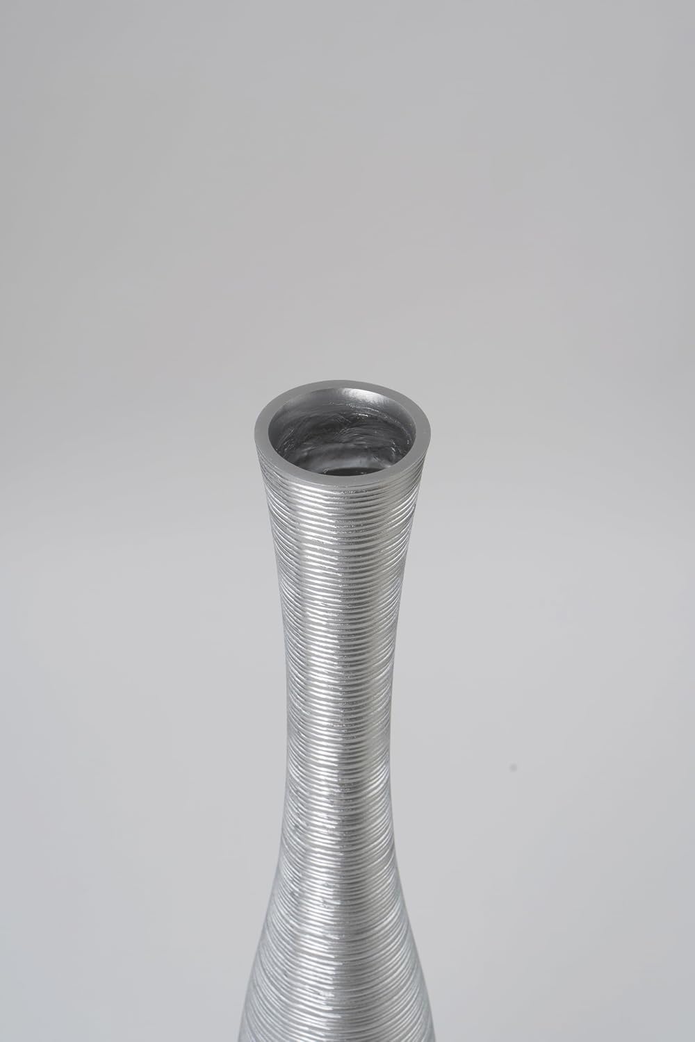 Leewadee Decorative Tall Floor Vase for Living Room Decor, 41 inches, Silver, Resin