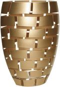 Badash Wall Crystal Glass Vase - 12' Tall Mouth-Blown European Crystal Vase in Gold - Fine Lead-Free Crystal Floral Vase & Home Decor Accent