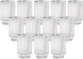 Serene Spaces Living Clear Ribbed Glass Votive Holder, Decorative Centerpiece for Wedding, Christmas, Thanksgiving, Dining Table, Living Room, Home Décor, 3.5' Diameter & 5' Tall, Pack of 24