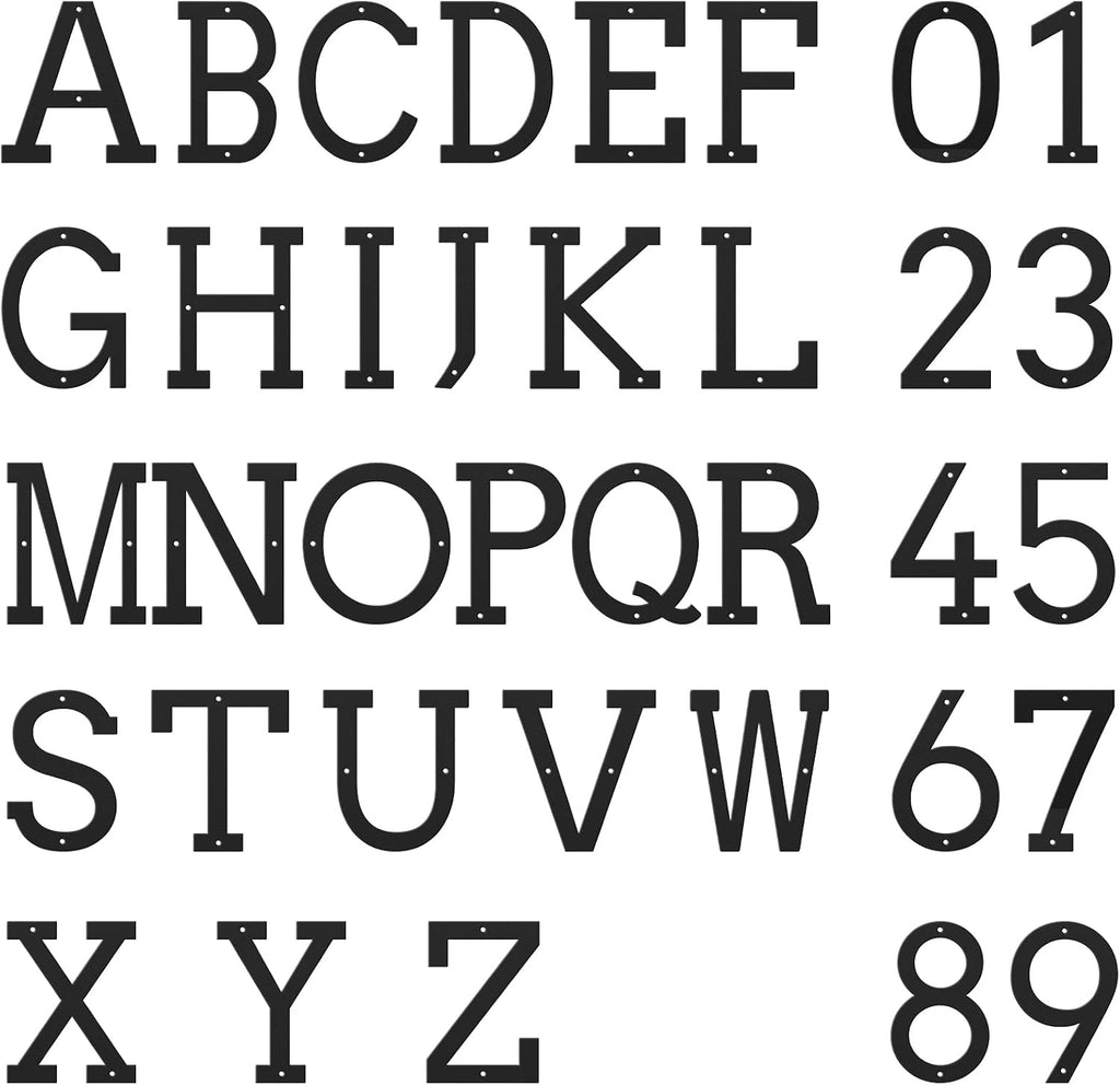 28' Metal House Numbers for Outside and Mailbox, Weatherproof Black Address Signs, Metal Letters Number Sign for Home Door Garden Office - Number 0