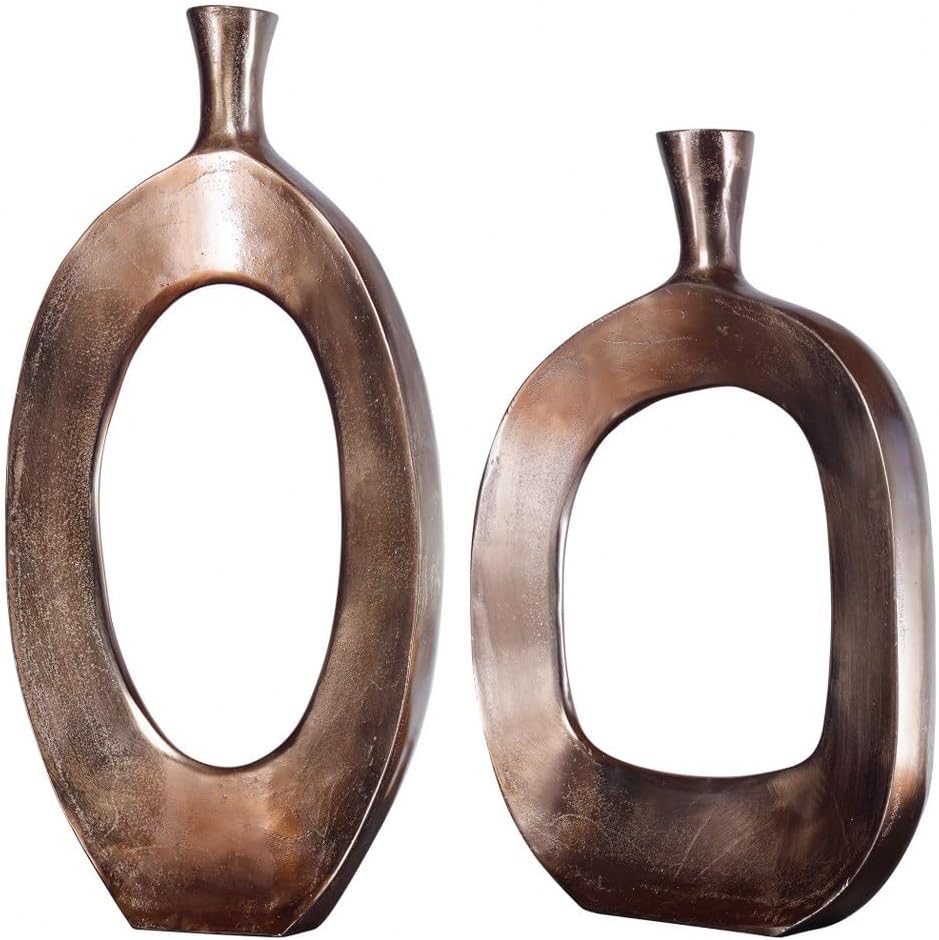 Kyler - 22 inch Vase (Set of 2) - 10.75 inches Wide by 2 inches deep