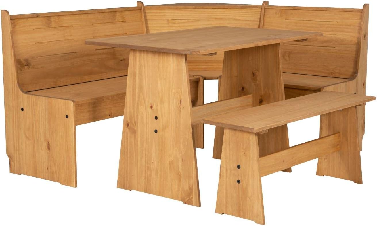 Linon Waldron Corner Nook Set NAT Kit