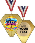 Custom Medals for Awards with Logo and Text on Back | Design Your Own Customized Personalized Medal for Kids and Adults | Design Your Own Award Medal | Medallas Personalizadas
