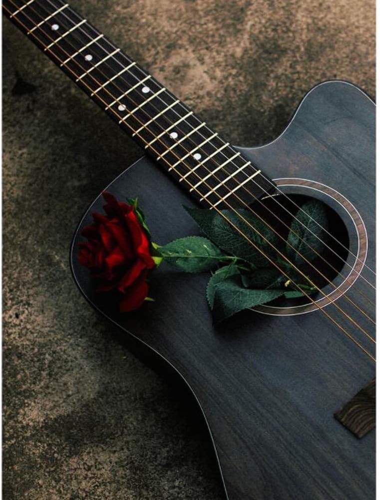 Etlegor Classical Acoustic Guitars 41 inches Full Size Whole Wood 6 Steel Strings Dreadnought Cutaway Guitar Beginner Stringed Instrument Kits Gift (Color : F, Size : 41 inches)