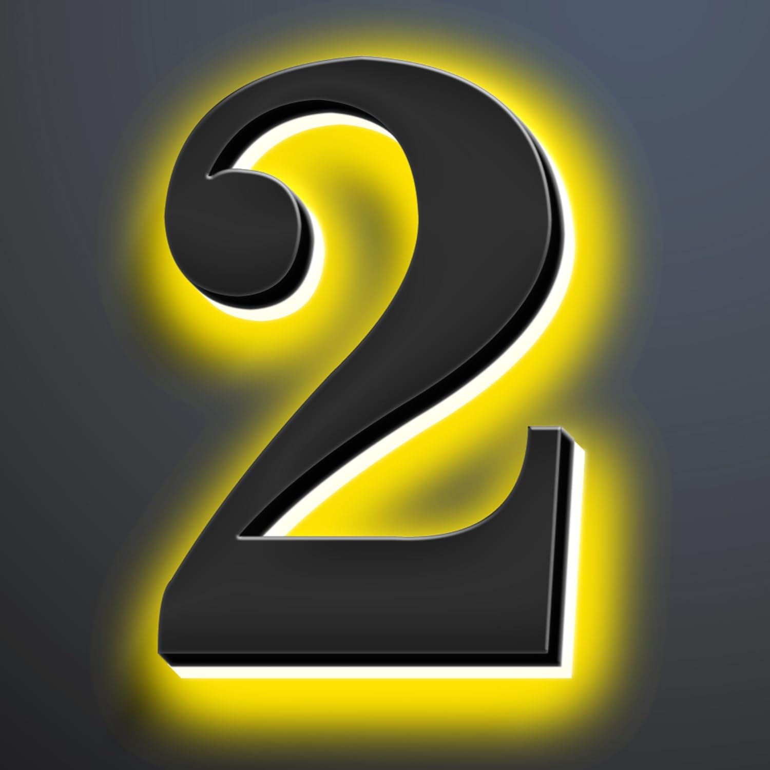 Backlit LED Illuminated House Numbers 20 Inch, Stainless Steel Hand-Polished For House Address Signs, Modern Light Up House Number, Metal Address Numbers With Lights,2