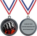 Express Medals Various Styles 1 to 50 Pack of Engraved Silver Martial Arts Medals Trophy Award with Neck Ribbon Medal Trophies Gift Prize Karate