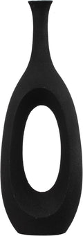 44-Inch Frosted Black Fiberglass Tall Floor Vase - Decorative Vase for Modern Home Decor, Perfect for Living Room, Home Office, Bedroom, Kitchen, Coffee Bar, Farmhouse Decor, and Wedding Centerpieces