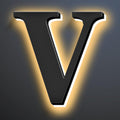 Backlit Illuminated LED House Numbers Upgrade Your Address Signs 16 Inch, Large Modern Light Up Address Numbers Signs, Stainlesss Steels Home Address Signs,V