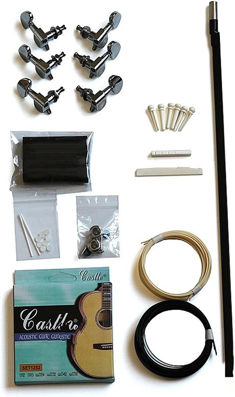 Unfinished Guitar Body 1 Set DIY 41' Unfinished Acoustic Guitar Style Guitar Kit African Peach Blossom Core Guitar DIY Accessory