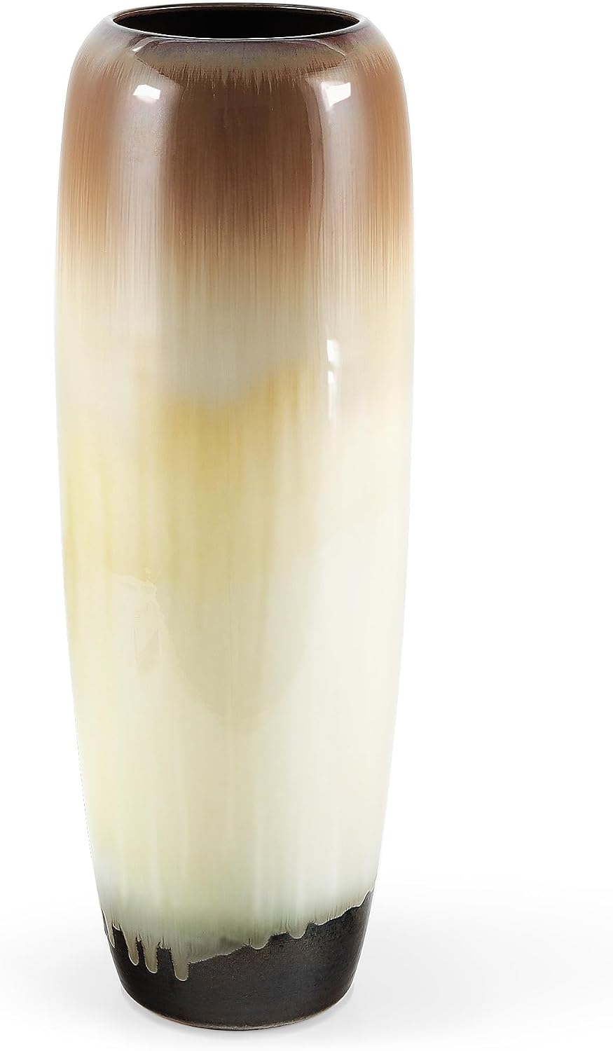 fanquare 20 Inch Ceramic Tall Floor Vases, Boho Farmhouse Style Durable Decorative Flower Vase for Dried Grass Flowers Wheat Home Kitchen Wedding Party Table Centerpiece Living Room Office